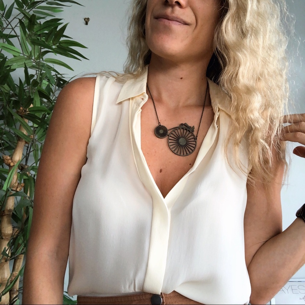 Vintage Bicycle / Bike  Necklace